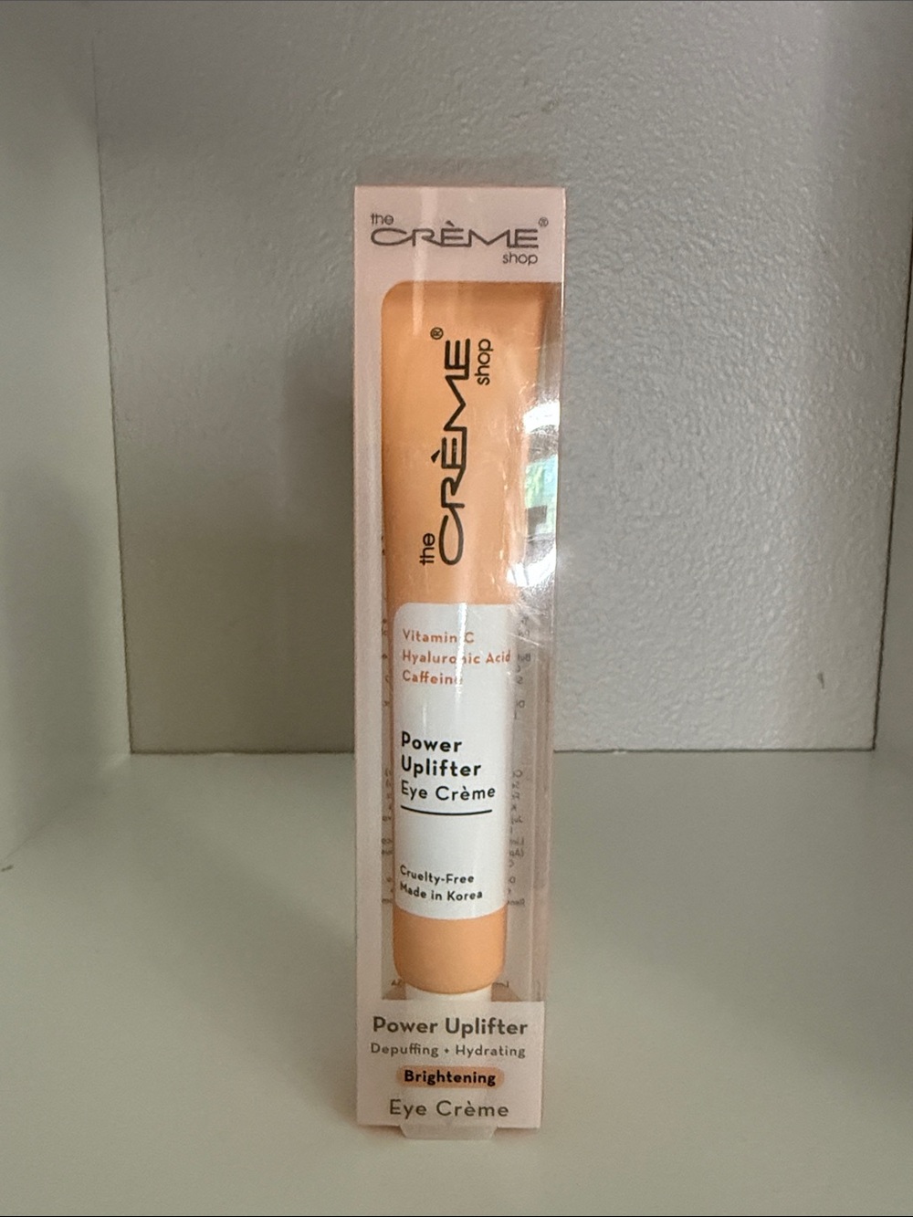 The Crème Shop Power Uplifter Eye Crème — Peach Brightening Eye Treatment